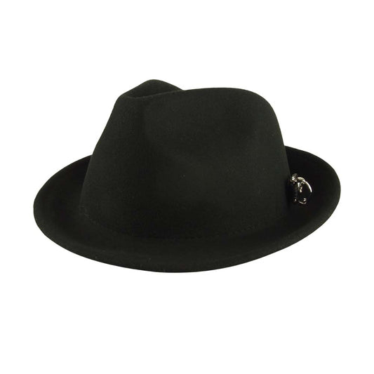 DEAL DESIGN ディールデザイン Dカン付き ウール ハット ブラック系【極上美品】【中古】