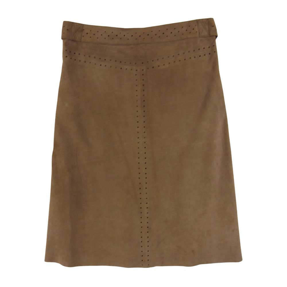 theory セオリー スエード レザー  スカート ブラウン ブラウン系 2【新古品】【未使用】【中古】