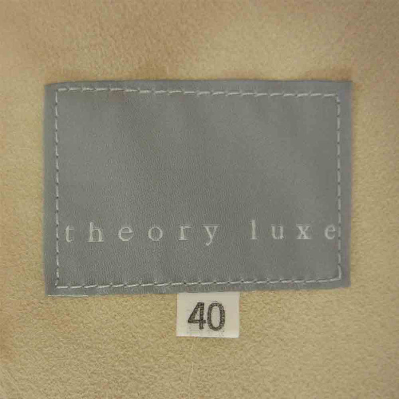 theory セオリー ムートン ファー コート オフホワイト系 40【新古品】【未使用】【中古】