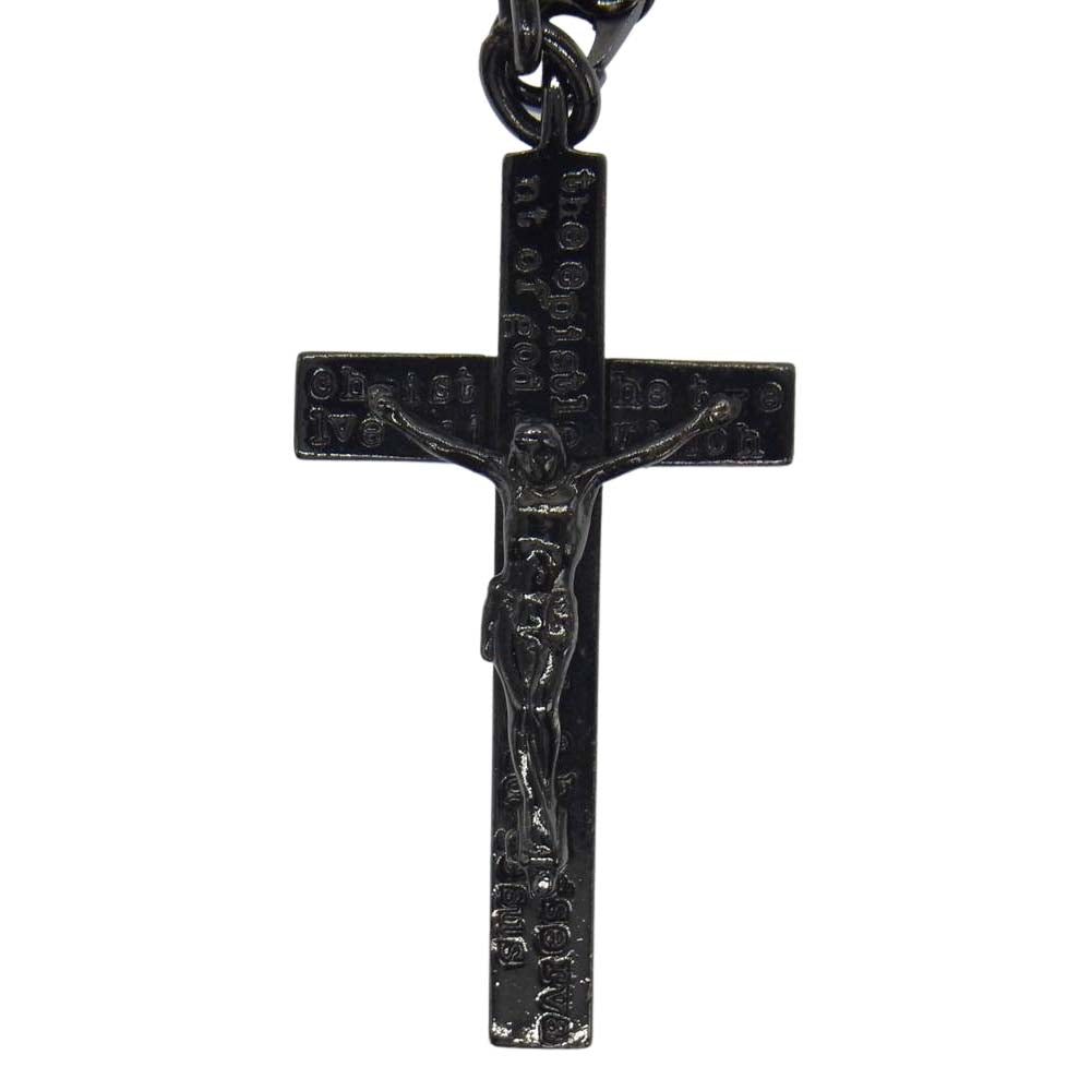JAM HOME MADE ジャムホームメイド ブラック ロザリオ クロス ネックレス ブラック系【中古】