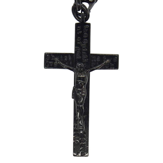 JAM HOME MADE ジャムホームメイド ブラック ロザリオ クロス ネックレス ブラック系【中古】