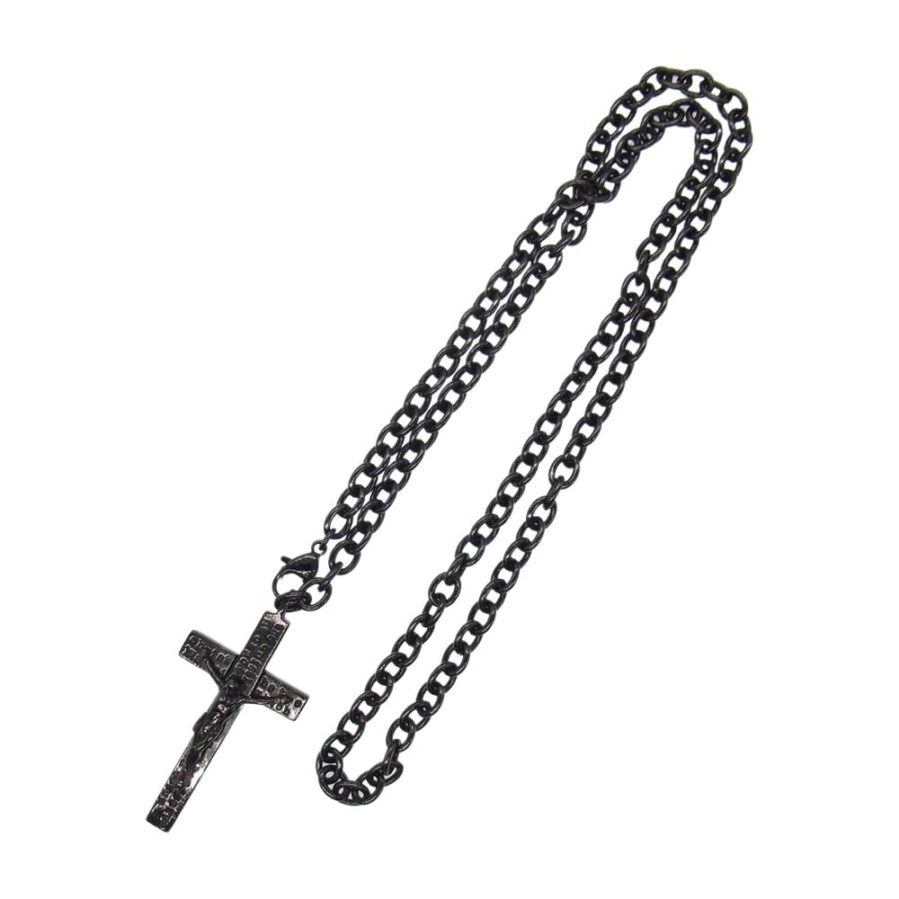 JAM HOME MADE ジャムホームメイド ブラック ロザリオ クロス ネックレス ブラック系【中古】