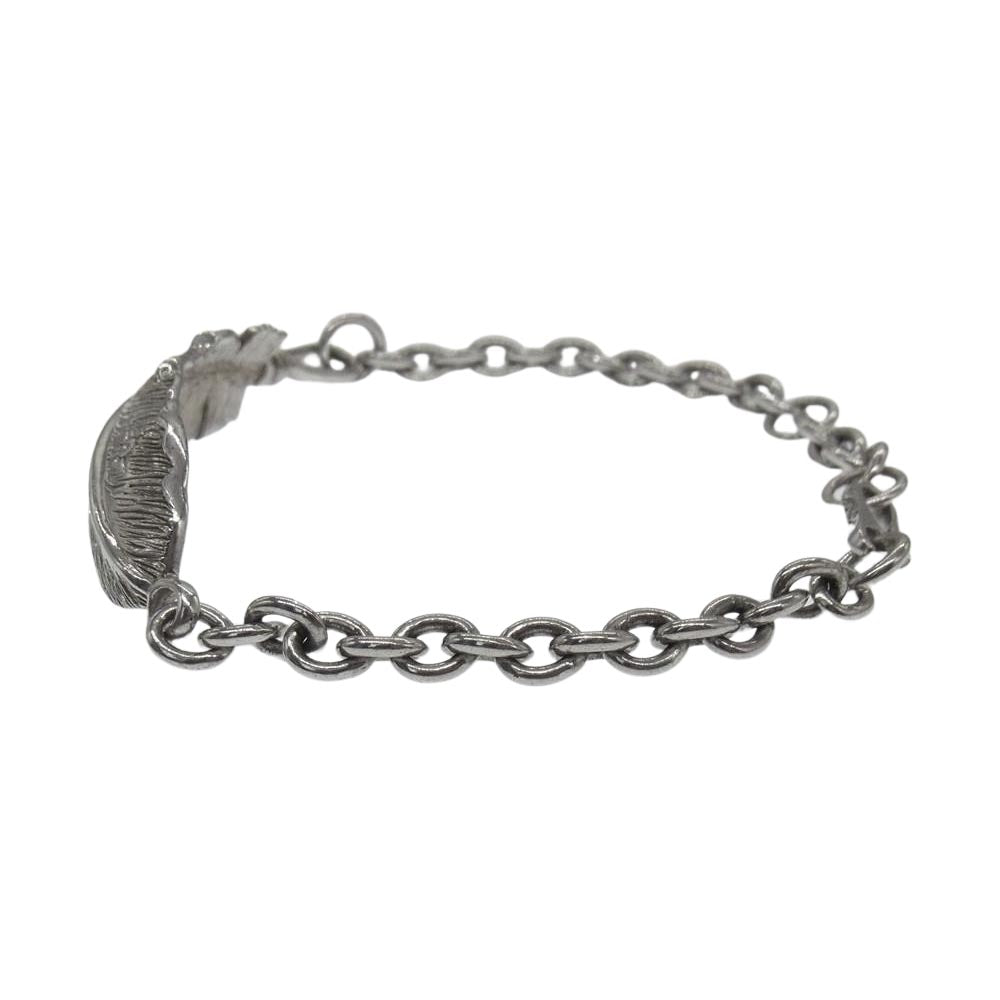 SAAD サード 白焼き フェザー チェーン ブレスレット シルバー系【中古】