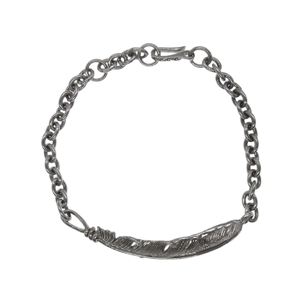 SAAD サード 白焼き フェザー チェーン ブレスレット シルバー系【中古】
