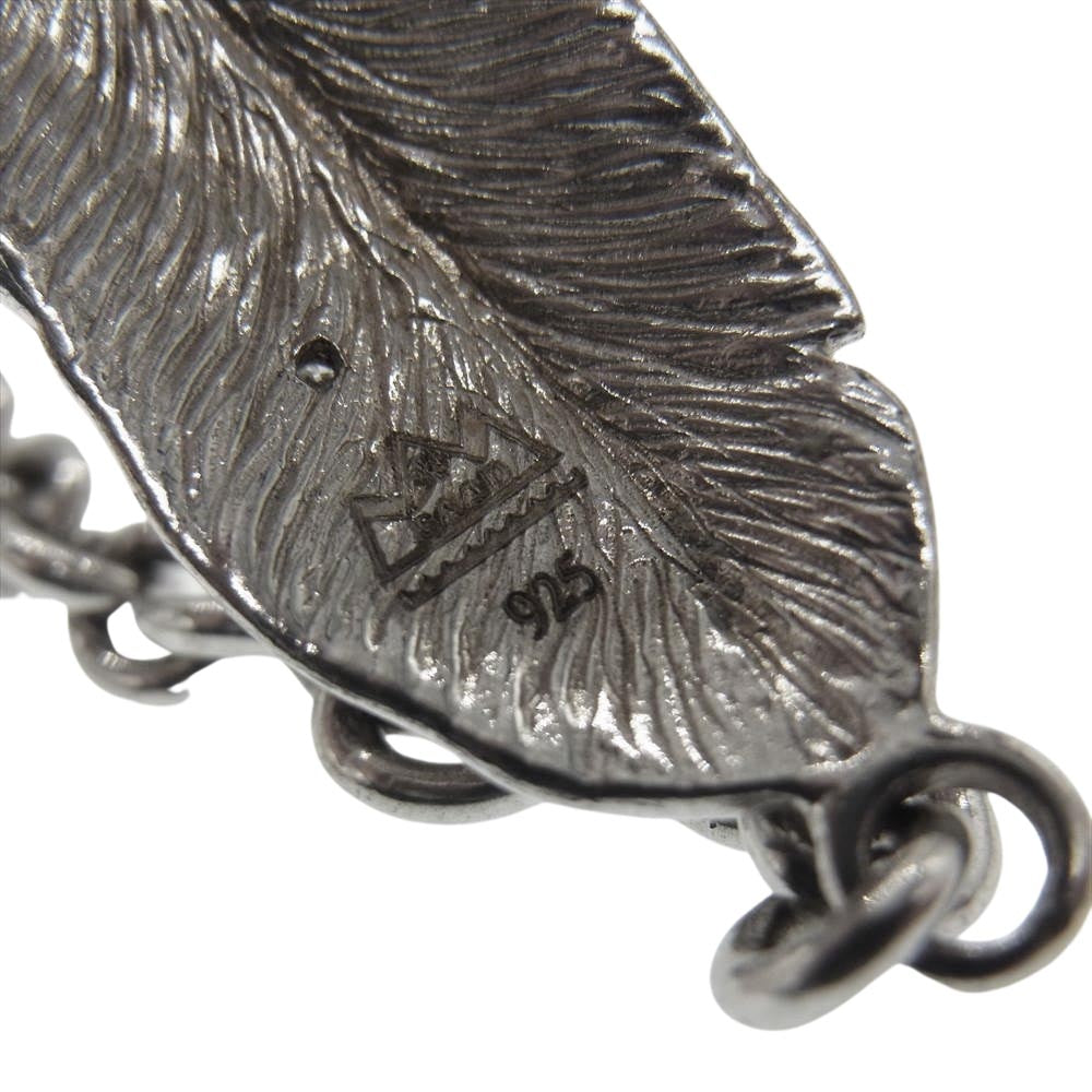SAAD サード 白焼き フェザー チェーン ブレスレット シルバー系【中古】