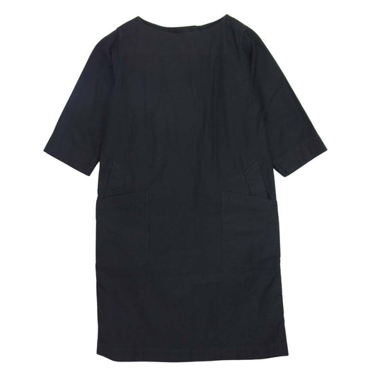 MARGARET HOWELL マーガレットハウエル 595-0258502 M.H.L LIGHT COTTON MOLESKIN モールスキン ワンピース ブラック系 1【中古】