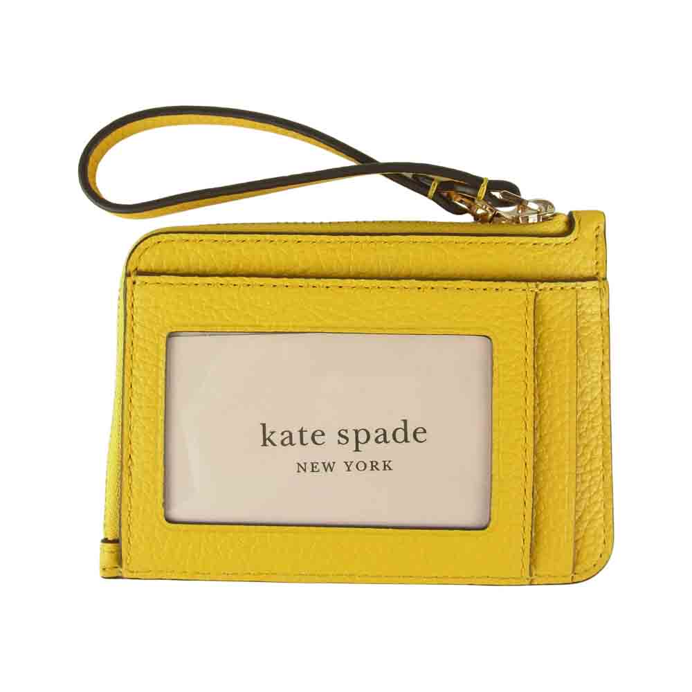 Kate Spade ケイトスペード leila small card holder wristlet レイラ スモール カード ホルダー リスレット パスケース  イエロー系【新古品】【未使用】【中古】
