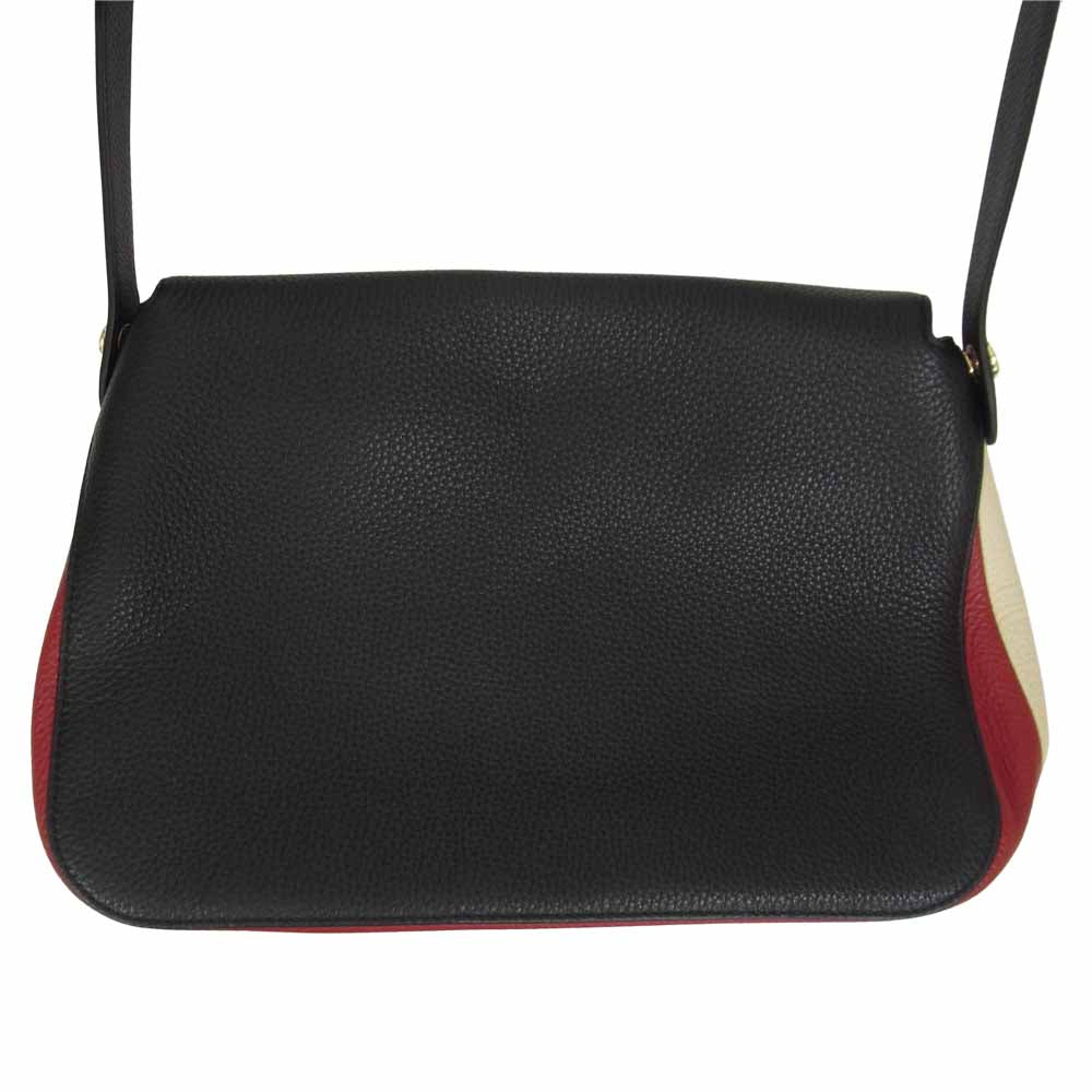 BALLY バリー BEZIN Striped Grained Leather ショルダーバッグ ブラック系【中古】