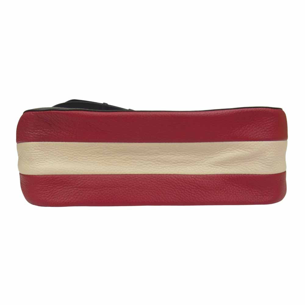 BALLY バリー BEZIN Striped Grained Leather ショルダーバッグ ブラック系【中古】