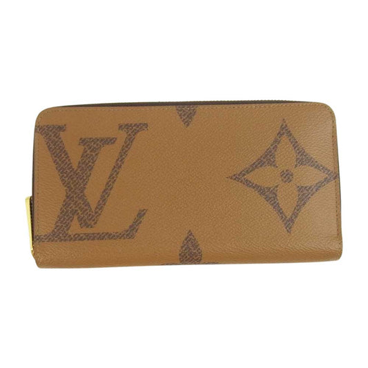LOUIS VUITTON ルイ・ヴィトン M69353  モノグラム ジャイアント リバース ジッピー ウォレット ブラウン系【中古】