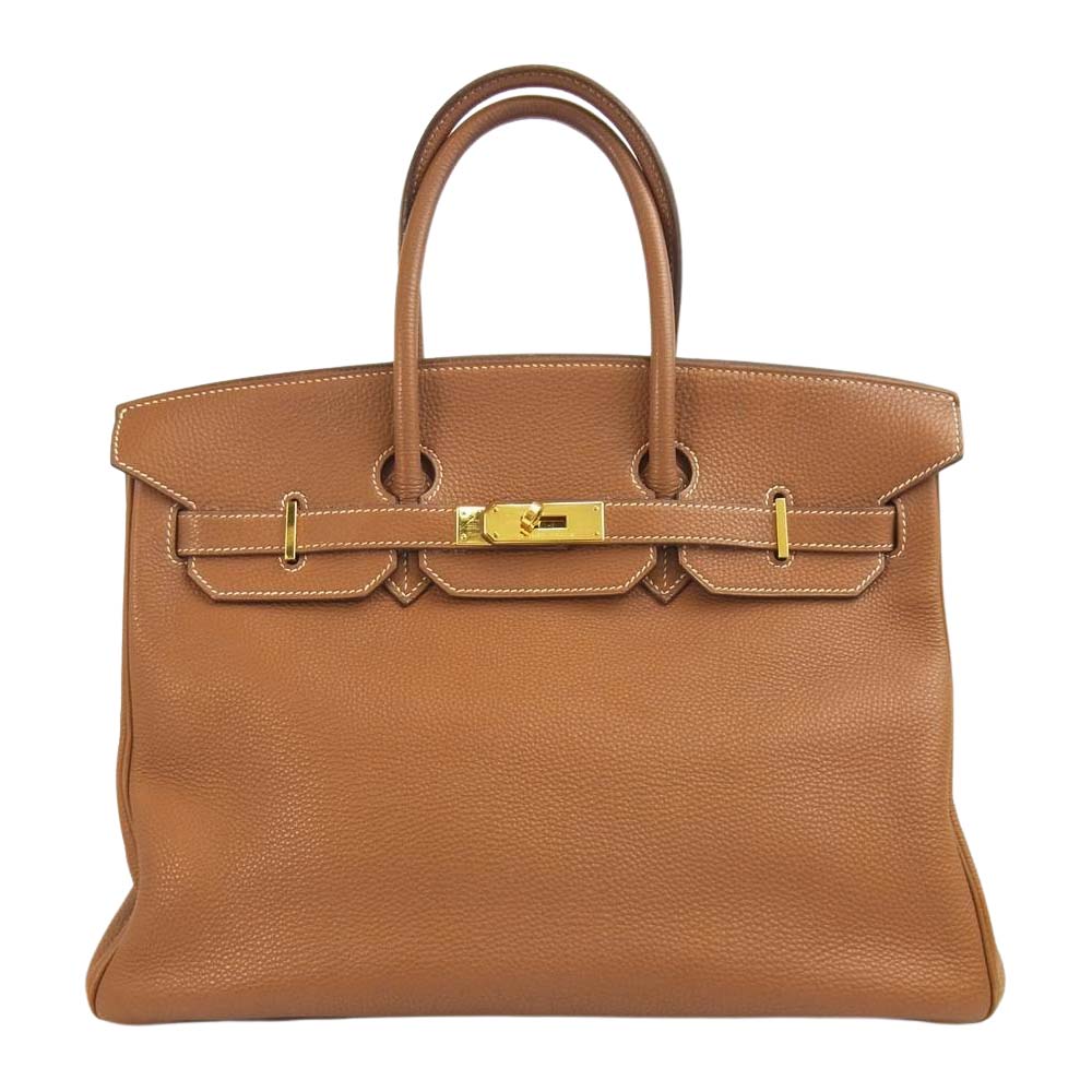 HERMES エルメス バーキン35 トゴ ゴールド ゴールド金具 □I ブラウン系【中古】