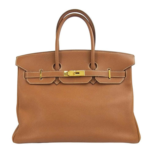 HERMES エルメス バーキン35 トゴ ゴールド ゴールド金具 □I ブラウン系【中古】