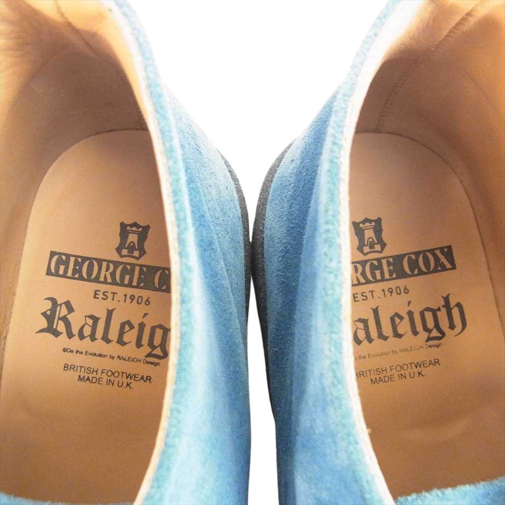 GEORGE COX ジョージコックス RALEIGH別注 15387 LOOK SHARP CHUKKA BOOTS Dリング チャッカブーツ スエードレザー ラバーソール ネイビー系 10【美品】【中古】