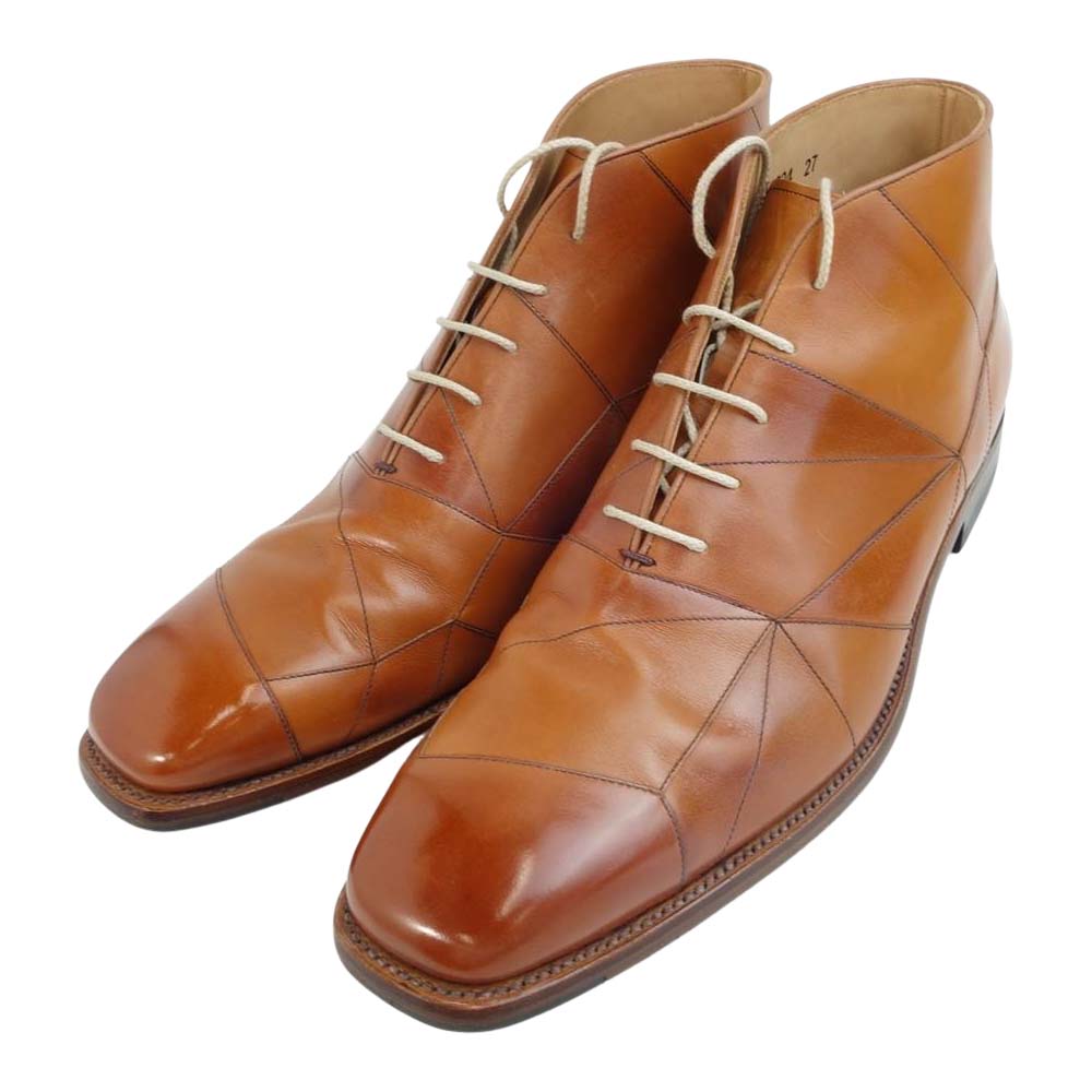 SCOTCH GRAIN スコッチグレイン ST634 スパイダー チャッカブーツ レザーシューズ 27cmEE ブラウン系 27cm【中古】