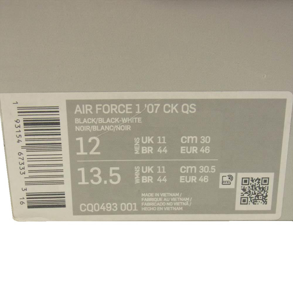 NIKE ナイキ CQ0493-001 AIR FORCE 1 '07 エアフォースワン CK QS ブラック系 30cm【新古品】【未使用】【中古】