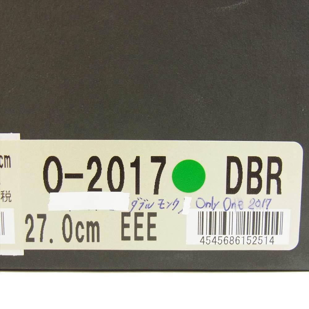 SCOTCH GRAIN スコッチグレイン 0-2017 ダブルモンク ウィングチップ レザー ビジネス シューズ 27cm3E ブラウン系 27cm【新古品】【未使用】【中古】