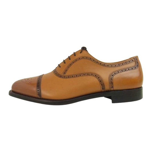 SCOTCH GRAIN スコッチグレイン 20183 40周年記念モデル セミブローグ レザー ビジネス シューズ 27cmEEE ブラウン系 27cm【新古品】【未使用】【中古】