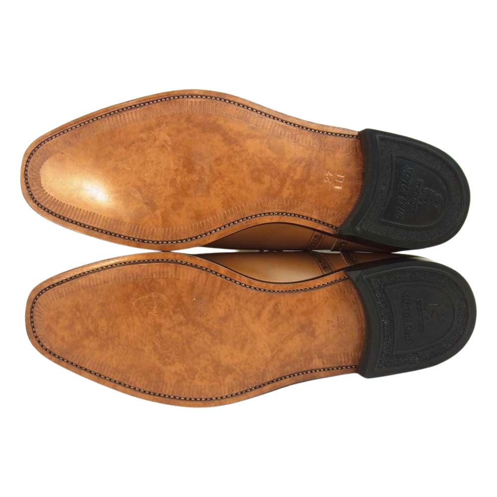 SCOTCH GRAIN スコッチグレイン 20183 40周年記念モデル セミブローグ レザー ビジネス シューズ 27cmEEE ブラウン系 27cm【新古品】【未使用】【中古】