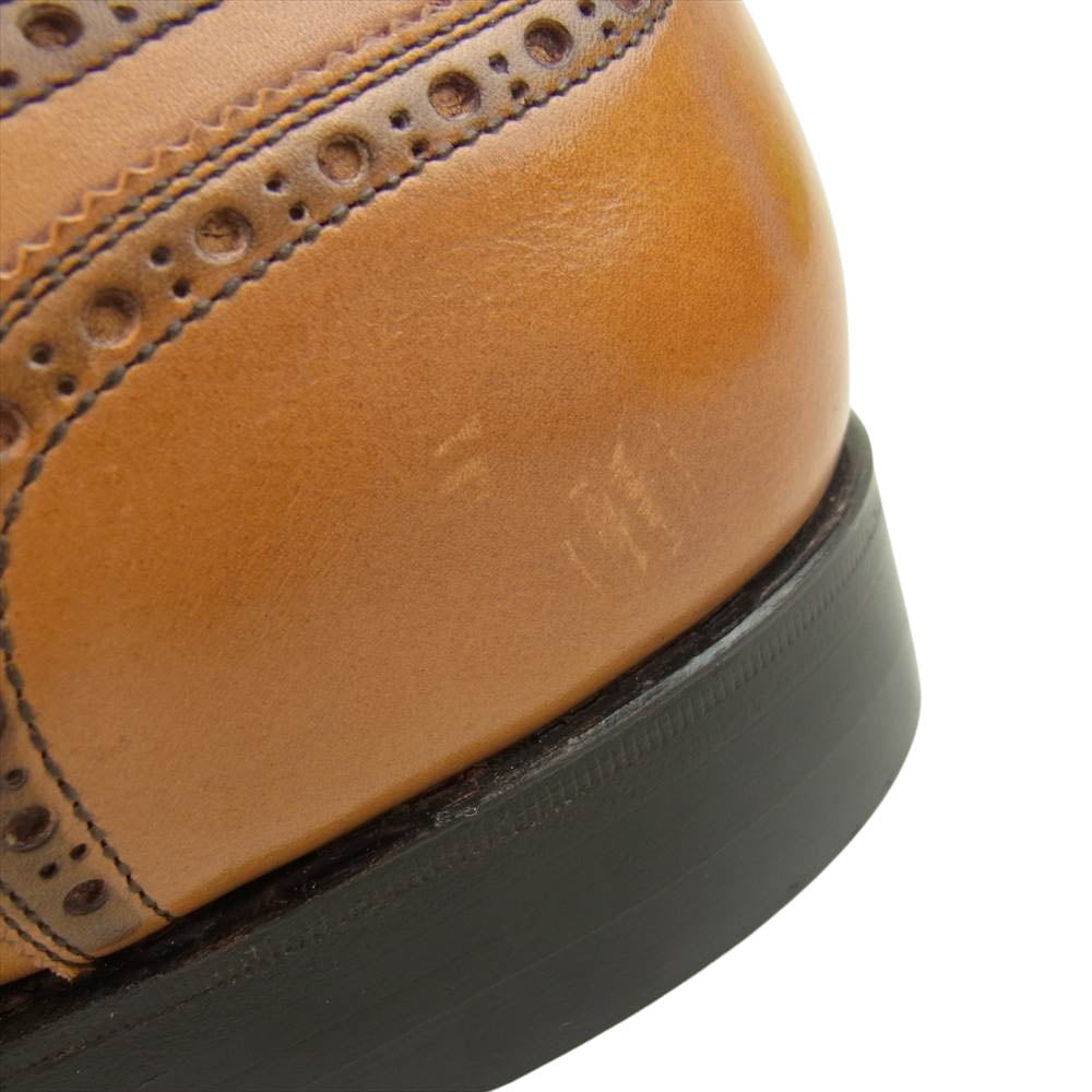 SCOTCH GRAIN スコッチグレイン 20183 40周年記念モデル セミブローグ レザー ビジネス シューズ 27cmEEE ブラウン系 27cm【新古品】【未使用】【中古】