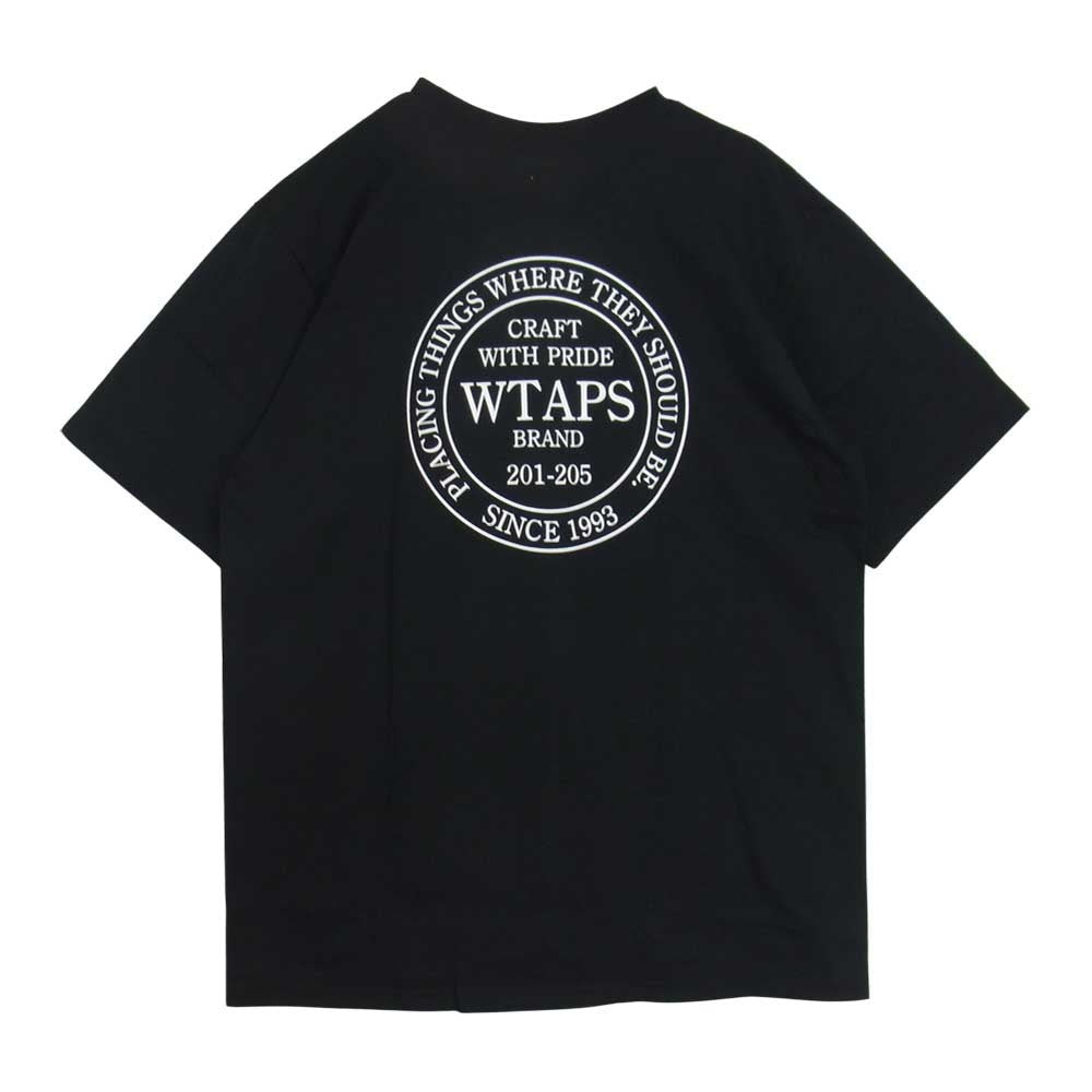 WTAPS ダブルタップス SCREEN TEE サークル ロゴ 半袖 Tシャツ ブラック系 3【極上美品】【中古】
