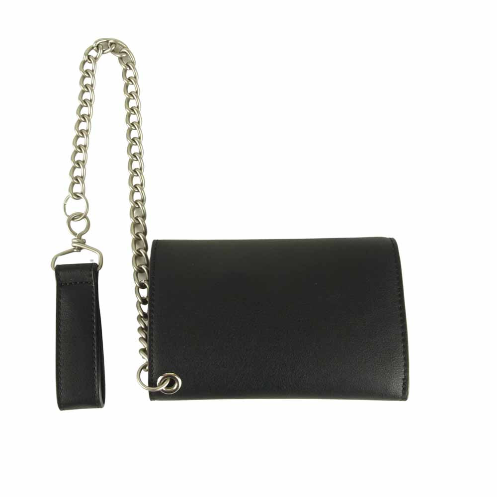 WTAPS ダブルタップス 20SS 201MYDT-AC07 WALLET SYNTHETIC LEATHER ウォレットチェーン付 レザー 三つ折り 財布 ブラック系【新古品】【未使用】【中古】