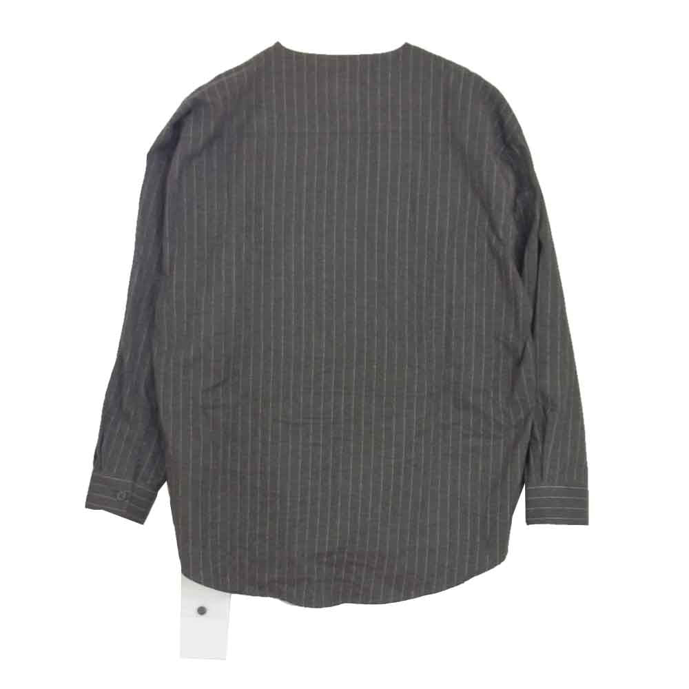 WTAPS ダブルタップス LEAGUE LS COTTON. FLANNEL. STRIPE ストライプ コットン フランネル リーグ ベースボール 長袖 シャツ グレー系 03【新古品】【未使用】【中古】