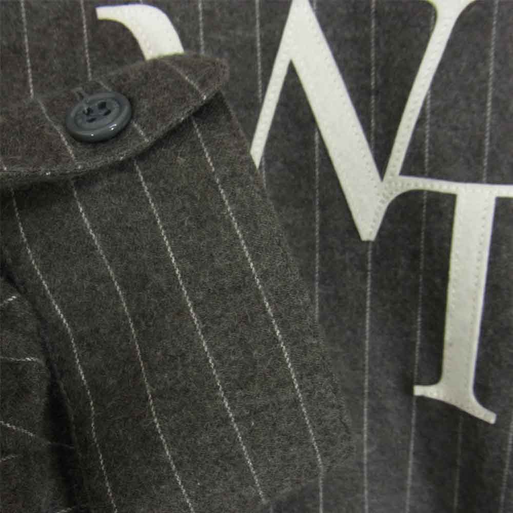 WTAPS ダブルタップス LEAGUE LS COTTON. FLANNEL. STRIPE ストライプ コットン フランネル リーグ ベースボール 長袖 シャツ グレー系 03【新古品】【未使用】【中古】