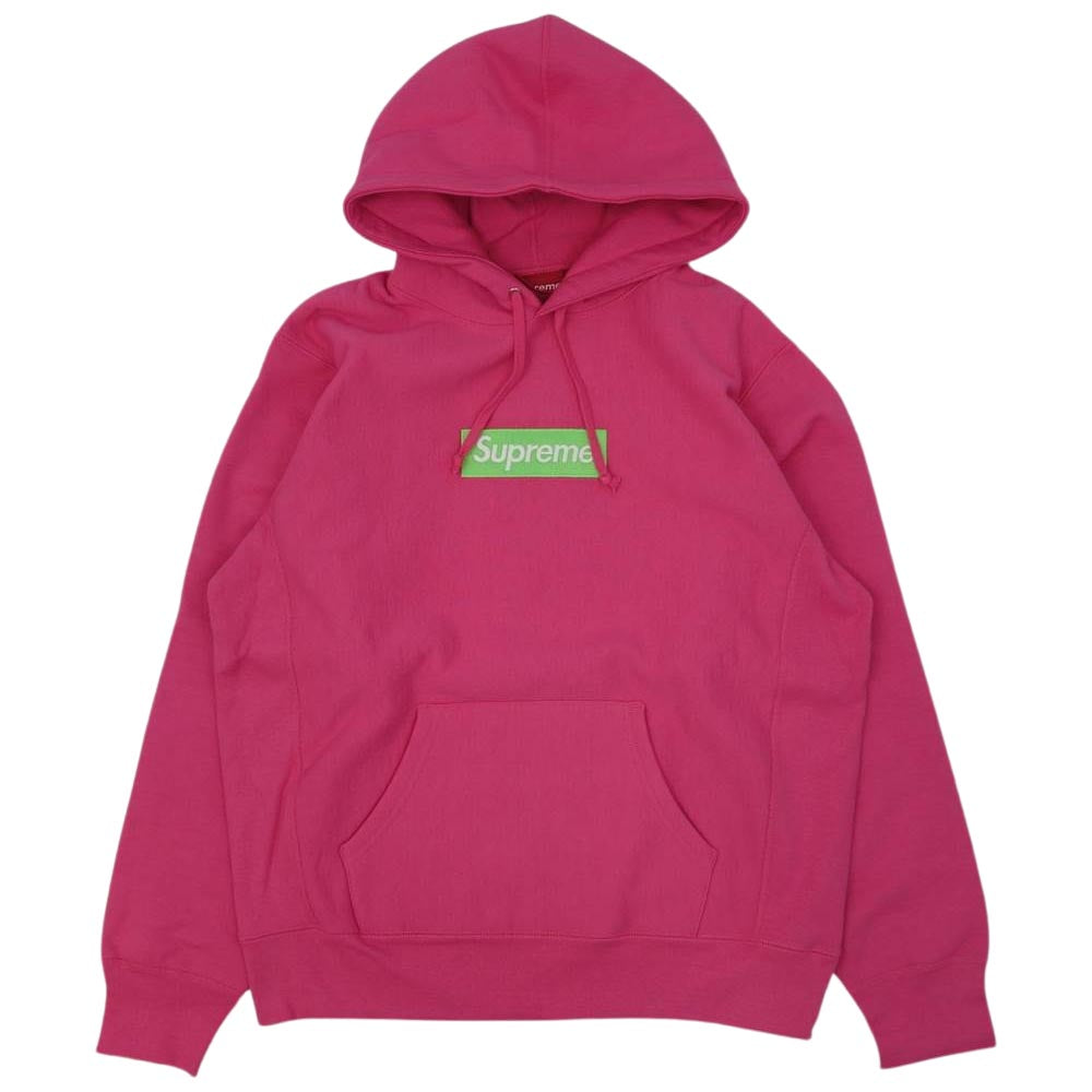 Supreme シュプリーム 17AW Box Logo Hooded Sweatshirt ボックスロゴ フーデッド スウェット シャツ プルオーバー パーカー ピンク系 L【新古品】【未使用】【中古】