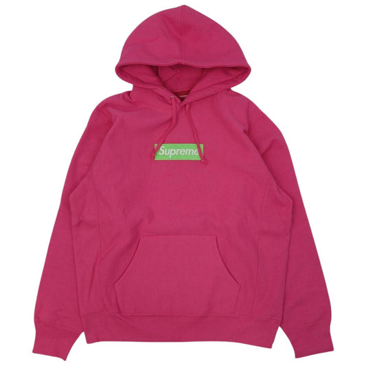 Supreme シュプリーム 17AW Box Logo Hooded Sweatshirt ボックスロゴ フーデッド スウェット シャツ プルオーバー パーカー ピンク系 L【新古品】【未使用】【中古】