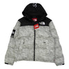 Supreme シュプリーム 19AW ND91806I × THE NORTH FACE ノースフェイス Paper Print Nuptse Jacket ペーパー 紙 プリント ヌプシ ダウン ジャケット ホワイト系 ブラック系 M【新古品】【未使用】【中古】