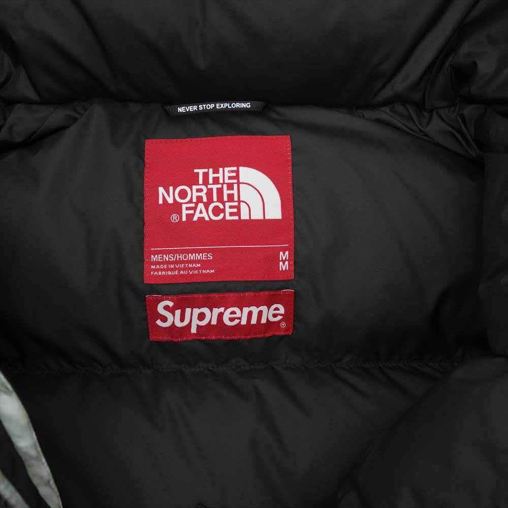 Supreme シュプリーム 19AW ND91806I × THE NORTH FACE ノースフェイス Paper Print Nuptse Jacket ペーパー 紙 プリント ヌプシ ダウン ジャケット ホワイト系 ブラック系 M【新古品】【未使用】【中古】