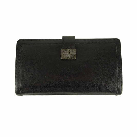 GARNI ガルニ シルバー925パーツ付き レザー ロングウォレット 長財布 ブラック系【中古】