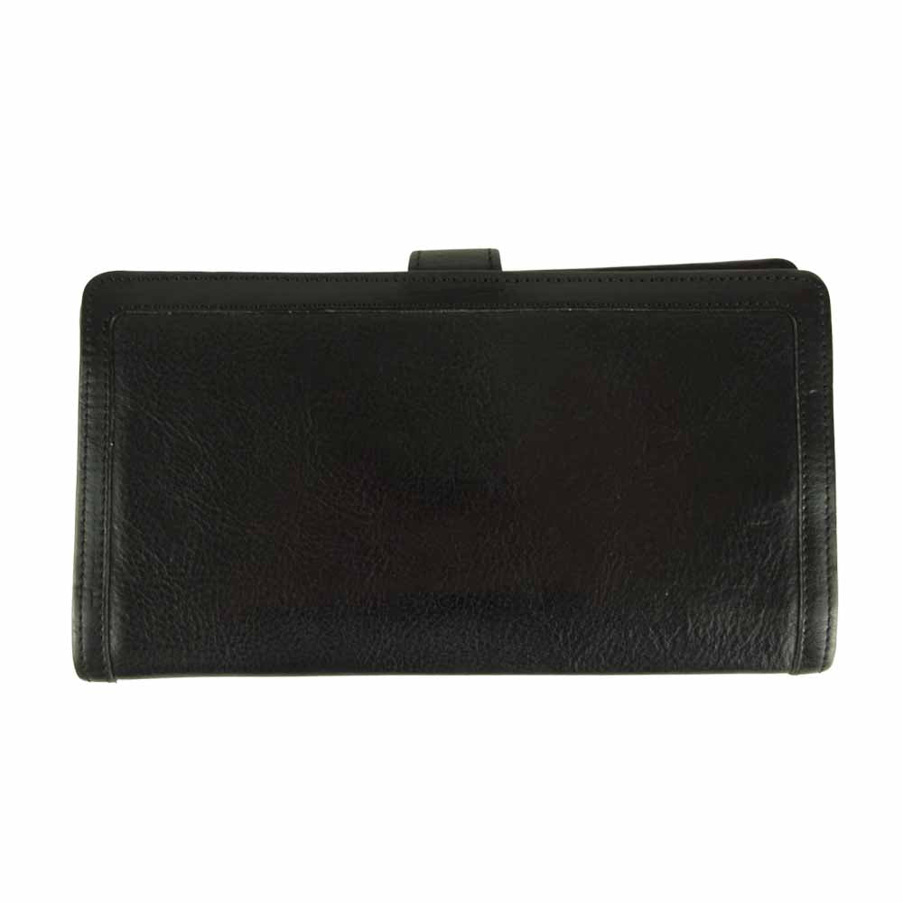 GARNI ガルニ シルバー925パーツ付き レザー ロングウォレット 長財布 ブラック系【中古】
