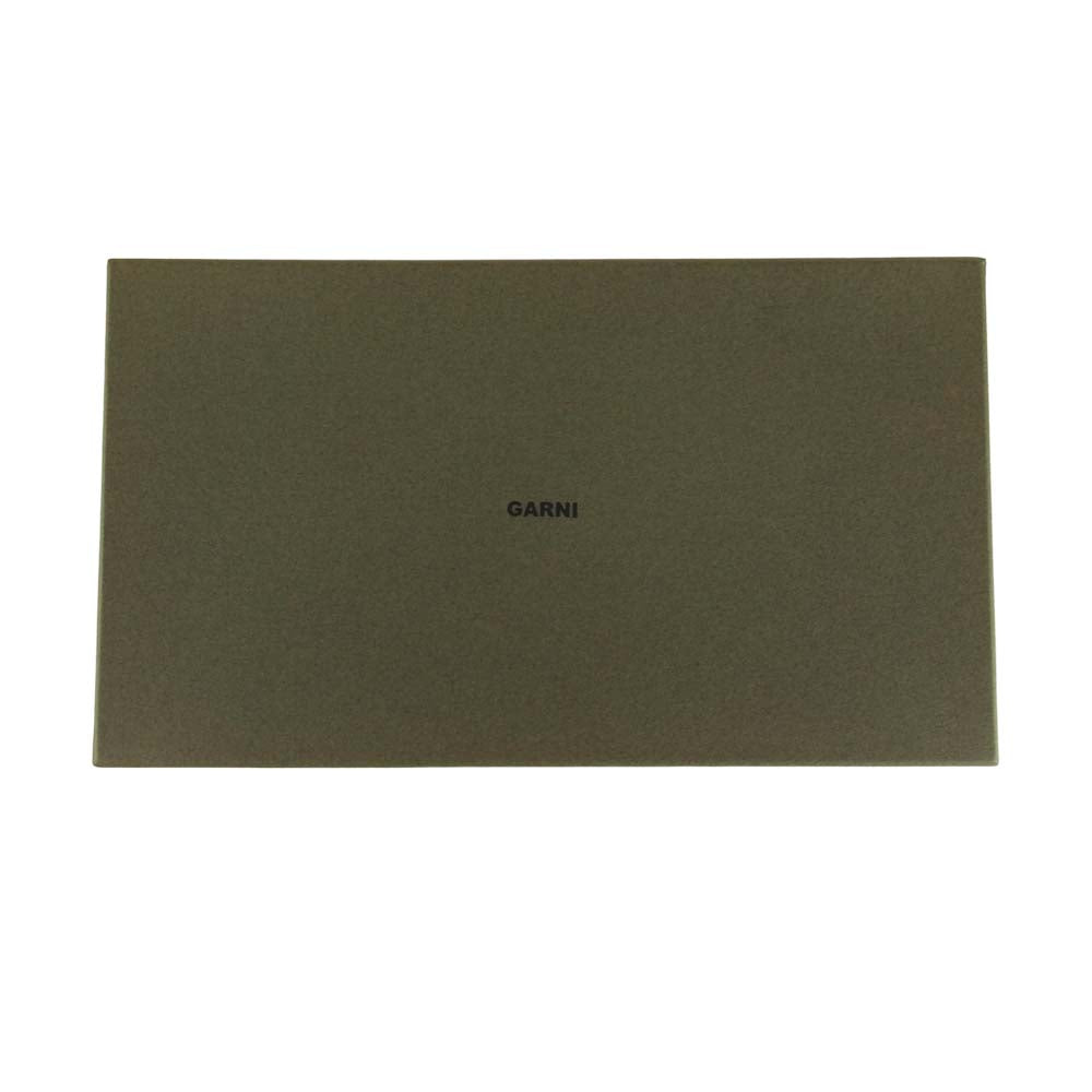 GARNI ガルニ シルバー925パーツ付き レザー ロングウォレット 長財布 ブラック系【中古】