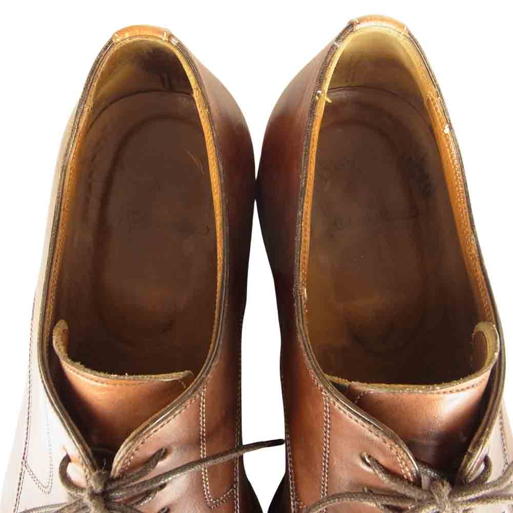 Santoni サントーニ パンチド キャップ トゥ  レザー ビジネス シューズ ブラウン系 6【中古】