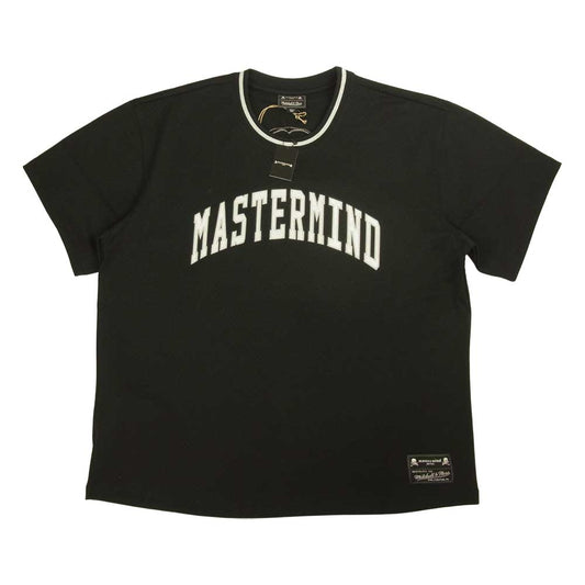 mastermind JAPAN マスターマインドジャパン 997-0251701 × Mitchell&Ness ミッチェルアンドネス Jersey Tee バックスタイルロゴ ジャージ メッシュ Tシャツ ブラック系 XL【新古品】【未使用】【中古】