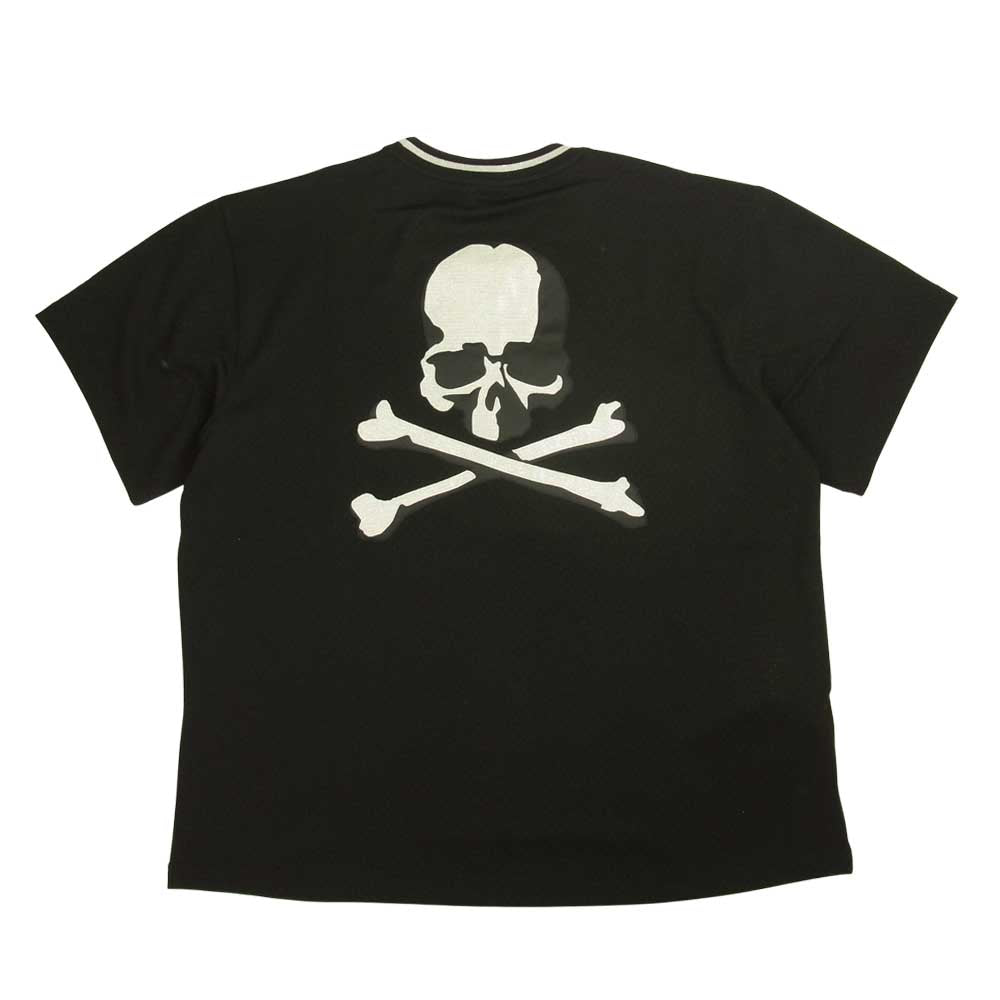 mastermind JAPAN マスターマインドジャパン 997-0251701 × Mitchell&Ness ミッチェルアンドネス Jersey Tee バックスタイルロゴ ジャージ メッシュ Tシャツ ブラック系 XL【新古品】【未使用】【中古】