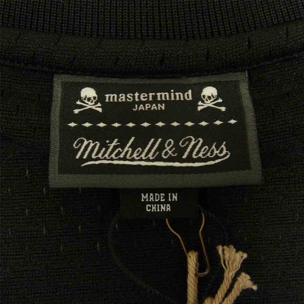 mastermind JAPAN マスターマインドジャパン 997-0251701 × Mitchell&Ness ミッチェルアンドネス Jersey Tee バックスタイルロゴ ジャージ メッシュ Tシャツ ブラック系 XL【新古品】【未使用】【中古】