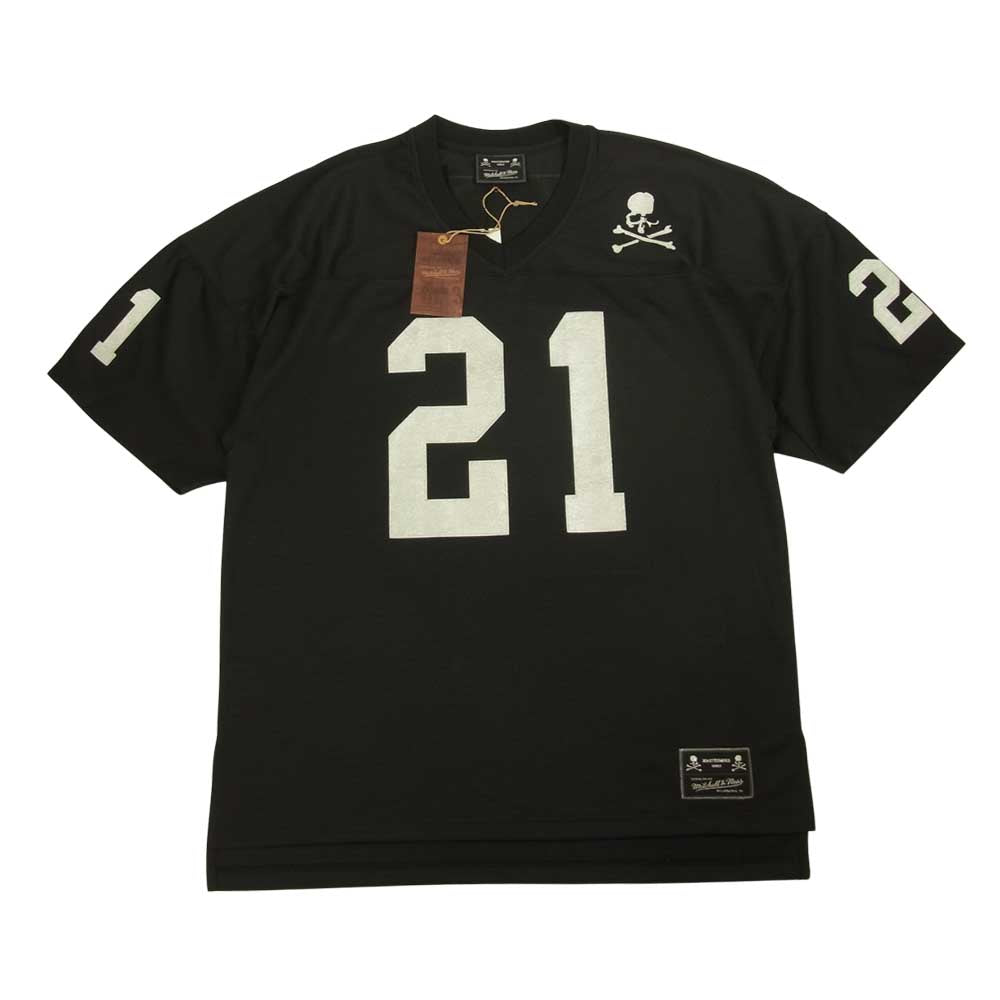 マスターマインドワールド 996-1251093 × Mitchell&Ness ミッチェルアンドネス Legacy Jersey Tee ジャージ メッシュ Tシャツ XL ブラック系 XL【新古品】【未使用】【中古】