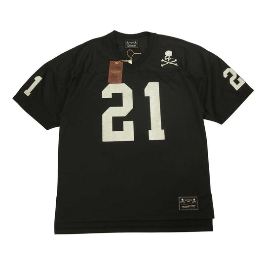 マスターマインドワールド 996-1251093 × Mitchell&Ness ミッチェルアンドネス Legacy Jersey Tee ジャージ メッシュ Tシャツ XL ブラック系 XL【新古品】【未使用】【中古】