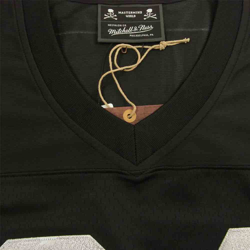 マスターマインドワールド 996-1251093 × Mitchell&Ness ミッチェルアンドネス Legacy Jersey Tee ジャージ メッシュ Tシャツ XL ブラック系 XL【新古品】【未使用】【中古】