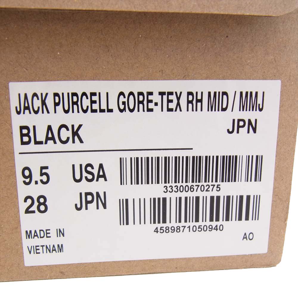 mastermind JAPAN マスターマインドジャパン CONVERSE JACK PURCELL GORE-TEX RH MID MMJ コンバース ジャックパーセル スニーカー 28cm ブラック系 9.5【新古品】【未使用】【中古】