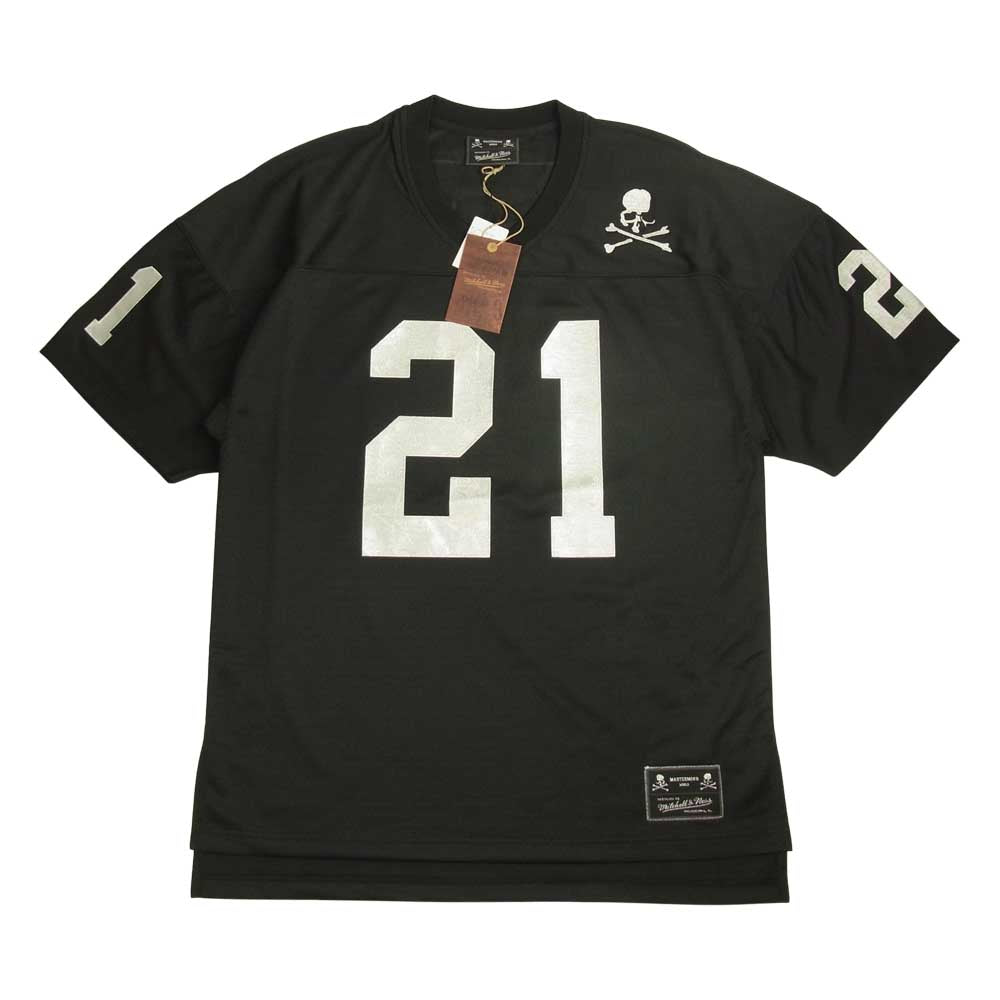 マスターマインドワールド 996-1251093 × Mitchell&Ness ミッチェルアンドネス Legacy Jersey Tee ジャージ メッシュ Tシャツ L ブラック系 L【新古品】【未使用】【中古】