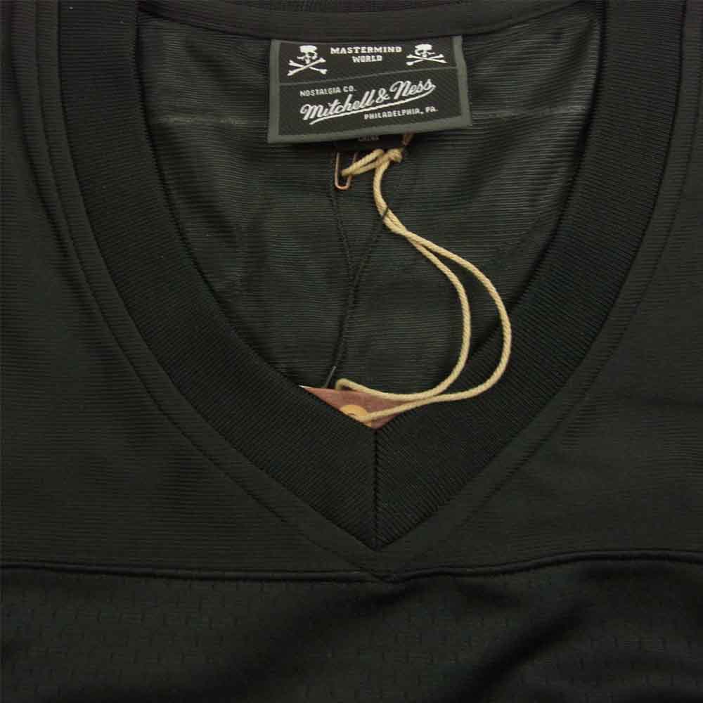 マスターマインドワールド 996-1251093 × Mitchell&Ness ミッチェルアンドネス Legacy Jersey Tee ジャージ メッシュ Tシャツ L ブラック系 L【新古品】【未使用】【中古】