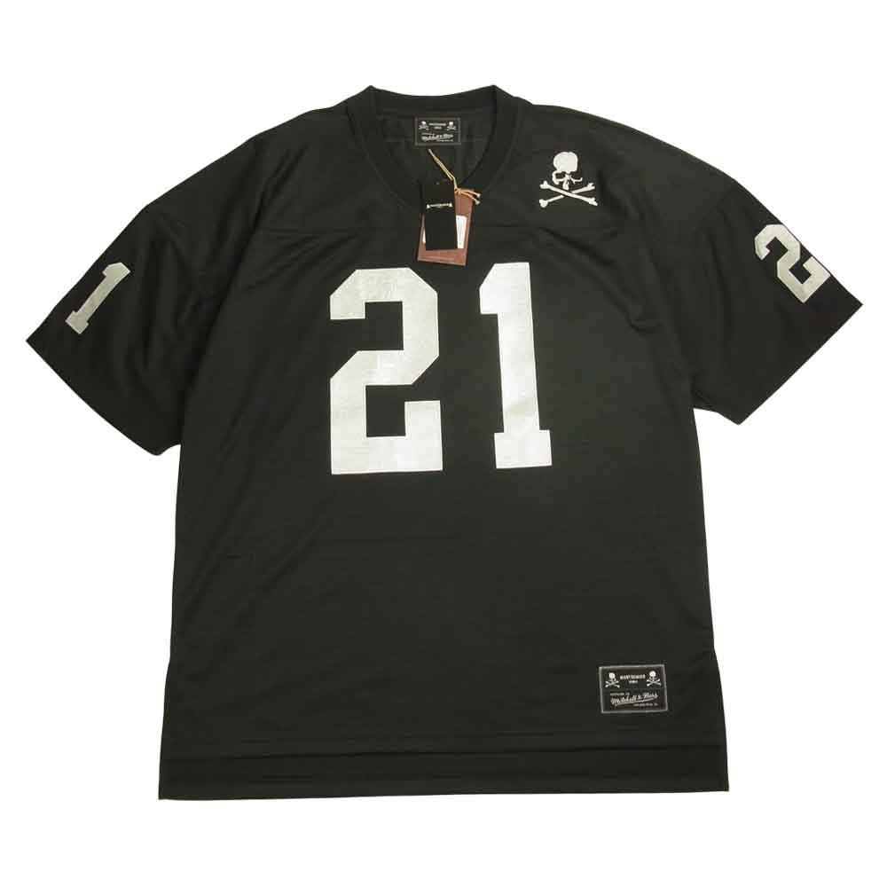マスターマインドワールド 996-1251093 × Mitchell&Ness ミッチェルアンドネス Legacy Jersey Tee ジャージ メッシュ Tシャツ XL ブラック系 XL【新古品】【未使用】【中古】
