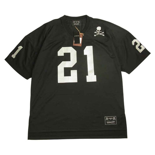 マスターマインドワールド 996-1251093 × Mitchell&Ness ミッチェルアンドネス Legacy Jersey Tee ジャージ メッシュ Tシャツ XL ブラック系 XL【新古品】【未使用】【中古】