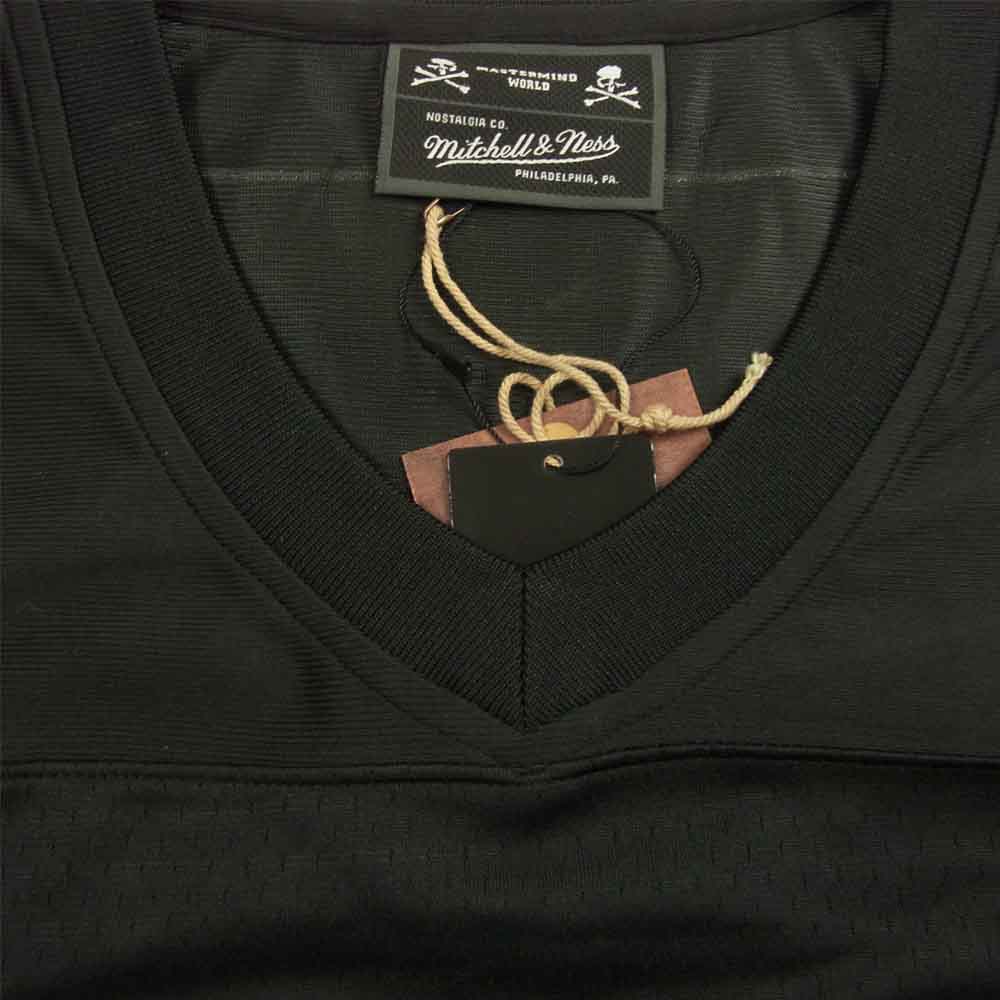 マスターマインドワールド 996-1251093 × Mitchell&Ness ミッチェルアンドネス Legacy Jersey Tee ジャージ メッシュ Tシャツ XL ブラック系 XL【新古品】【未使用】【中古】
