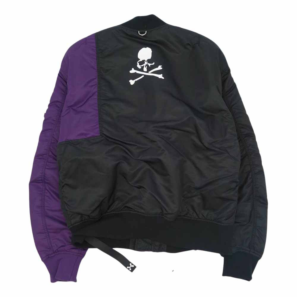 mastermind JAPAN マスターマインドジャパン 997-1211435 × ALPHA アルファ C2H4 TA1435-9060 BOMBER JACKET ボンバージャケット パープル ブラック系 パープル系 L【新古品】【未使用】【中古】