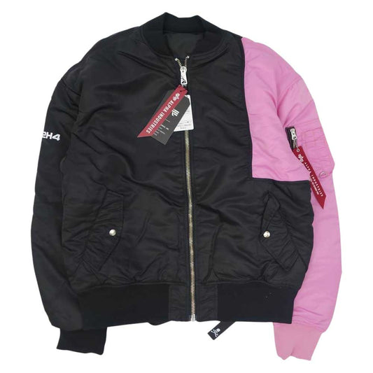 mastermind JAPAN マスターマインドジャパン 997-9211241 × ALPHA アルファ C2H4 TA1435-8041 BOMBER JACKET ボンバージャケット ピンク ブラック系 ピンク系 M【新古品】【未使用】【中古】