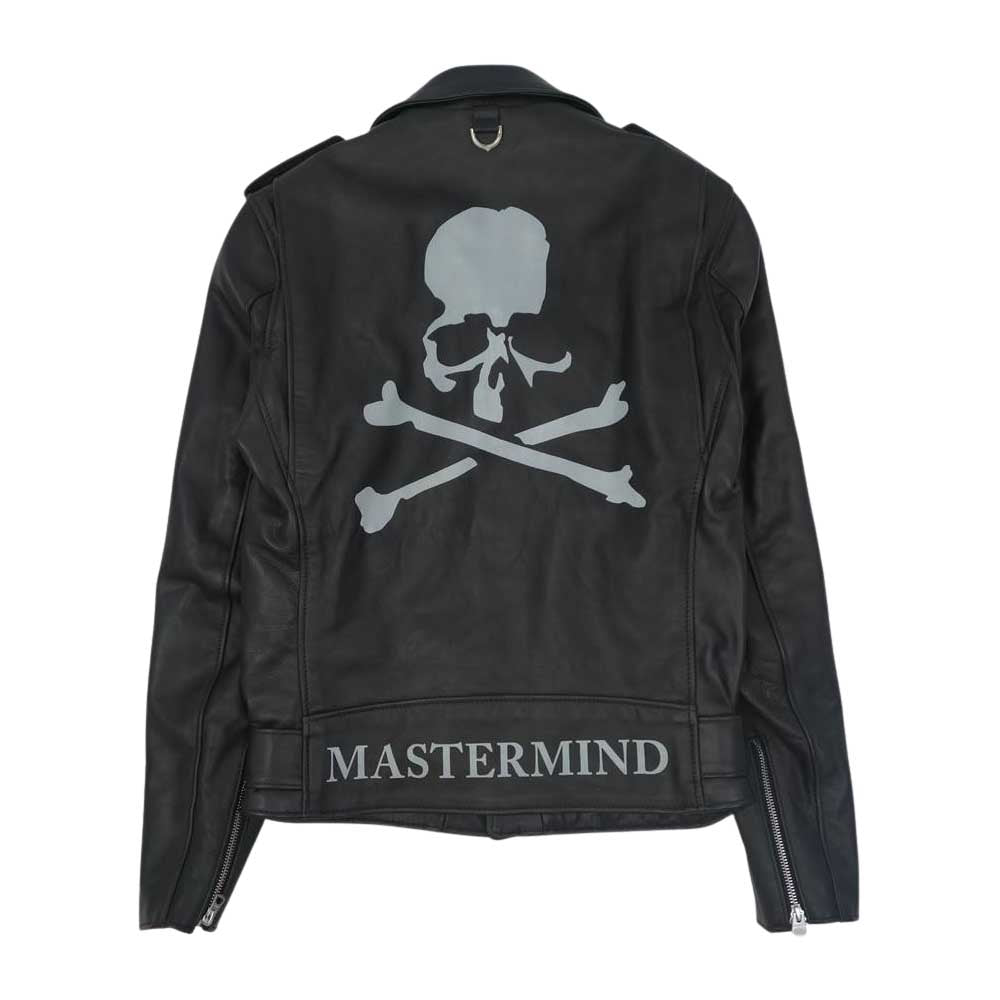 mastermind JAPAN マスターマインドジャパン 996-9217613 × Schott ショット USA製 7598 ダブル ライダース ジャケット レザージャケット ブラック系 36【新古品】【未使用】【中古】